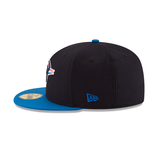 Casquette ajustée bicolore 59Fifty noire/bleue pour homme NBA New Era Oklahoma City Thunder