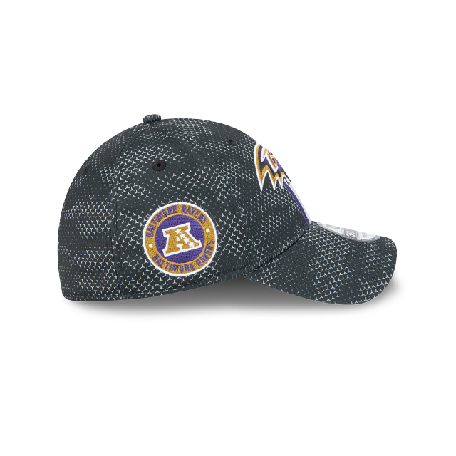 Casquette extensible noire 39Thirty 2024 Sideline pour homme des Baltimore Ravens NFL New Era