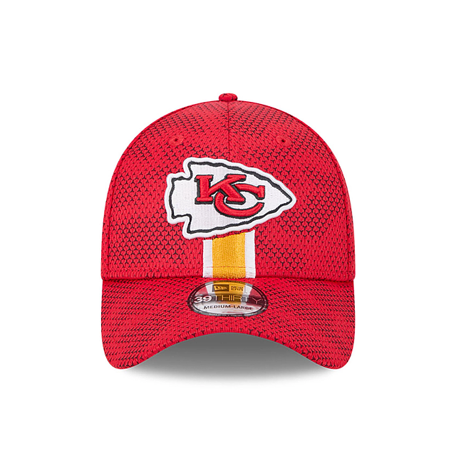 Kansas City Chiefs NFL New Era Men's Red 39Thirty 2024 Sideline Stretch Fit Hat