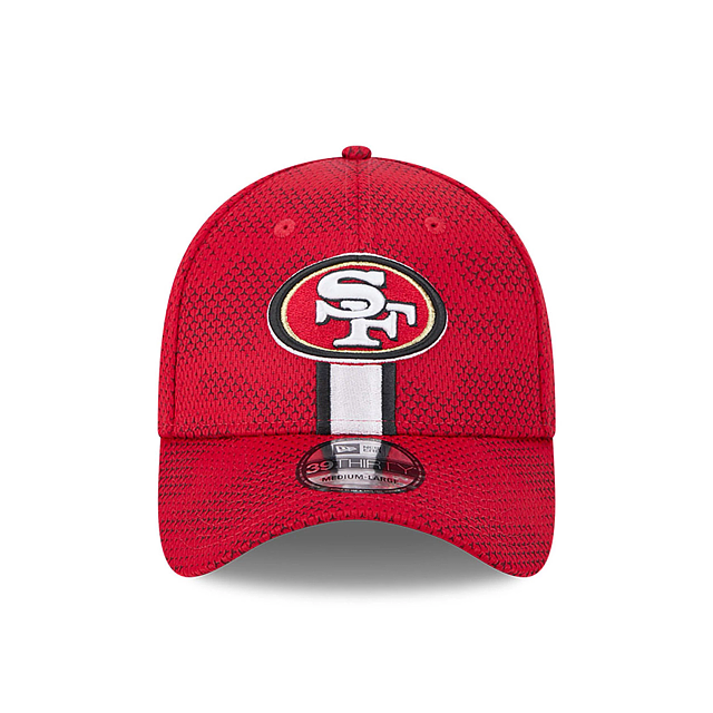 Casquette extensible rouge 39Thirty 2024 Sideline pour homme des 49ers de San Francisco NFL New Era