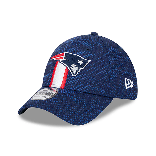 New England Patriots NFL New Era Men's Navy 39Thirty 2024 Sideline Stretch Fit Hat