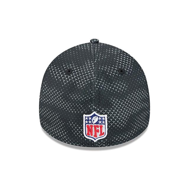 Casquette extensible noire 39Thirty 2024 Sideline pour homme des Raiders de Las Vegas NFL New Era