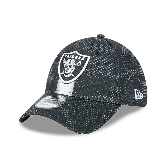 Las Vegas Raiders NFL New Era Men's Black 39Thirty 2024 Sideline Stretch Fit Hat