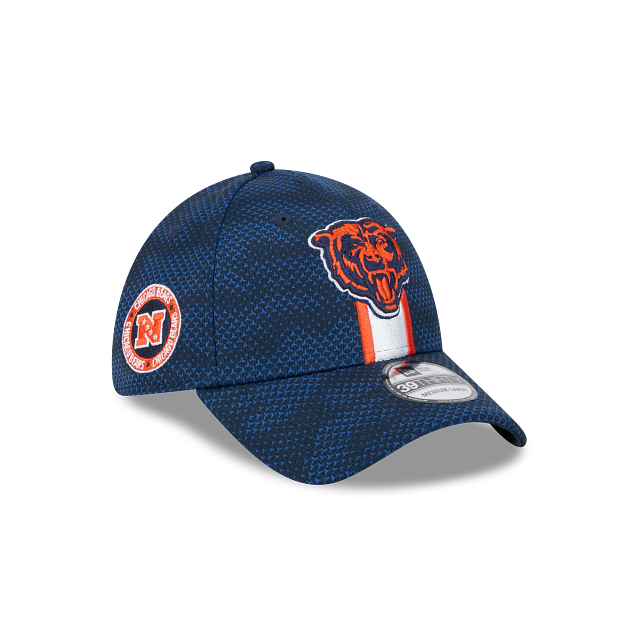 Casquette extensible Chicago Bears NFL New Era bleu marine 39Thirty 2024 Sideline pour homme