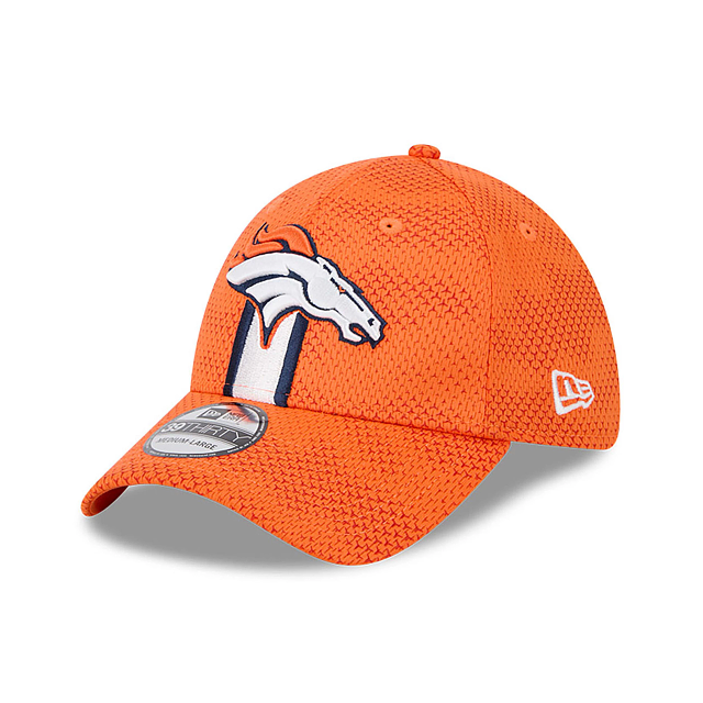 Denver Broncos NFL New Era Men's Orange 39Thirty 2024 Sideline Stretch Fit Hat