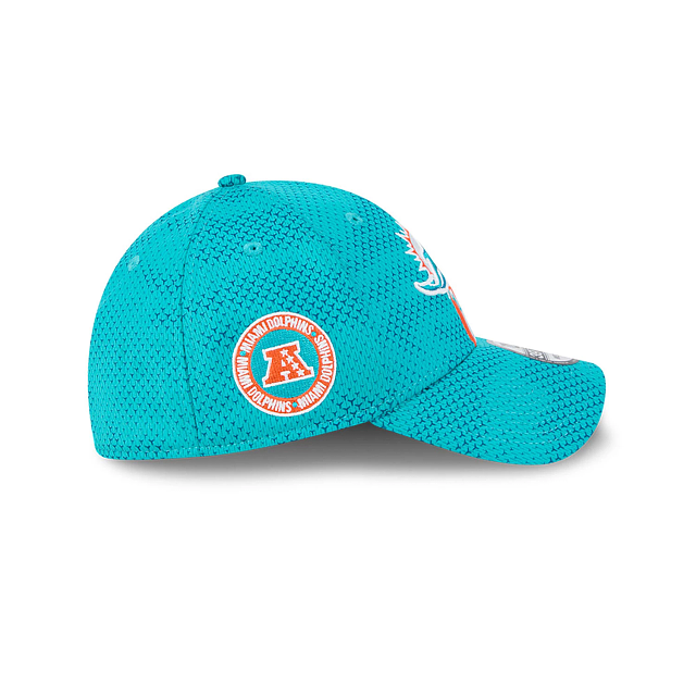 Casquette extensible pour homme Miami Dolphins NFL New Era 39Thirty 2024 Sideline Teal pour homme