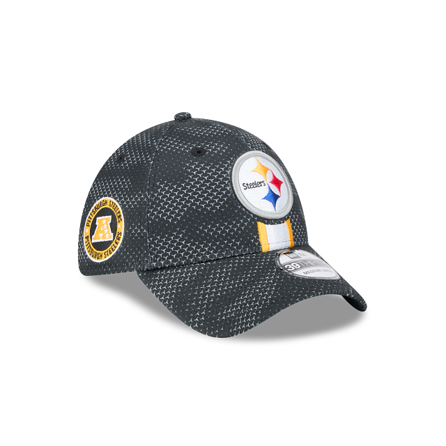 Casquette extensible noire 39Thirty 2024 Sideline des Pittsburgh Steelers NFL New Era pour homme