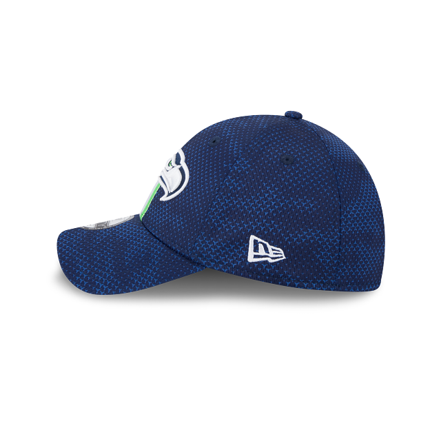 Seattle Seahawks NFL New Era Men's Navy 39Thirty 2024 Sideline Stretch Fit Hat