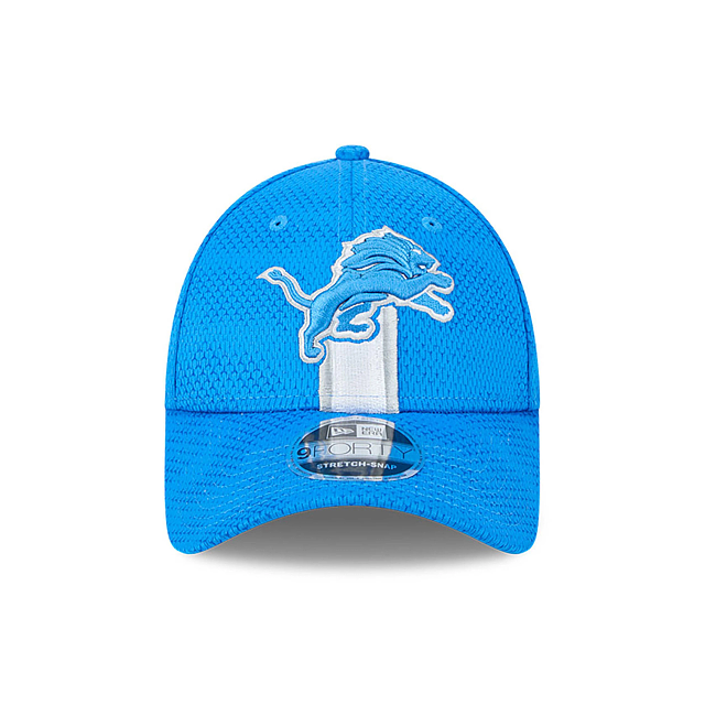 Detroit Lions NFL New Era Men's Blue 9Forty 2024 Sideline Stretch Snapback Hat