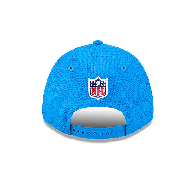 Casquette à pression extensible 9Forty 2024 Sideline pour homme Detroit Lions NFL New Era bleue