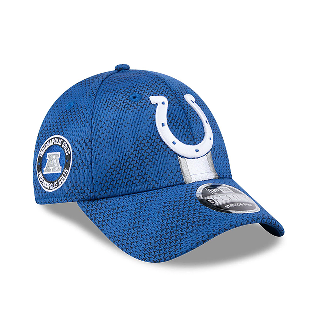 Casquette Snapback extensible 9Forty 2024 Sideline pour homme Indianapolis Colts NFL New Era bleue