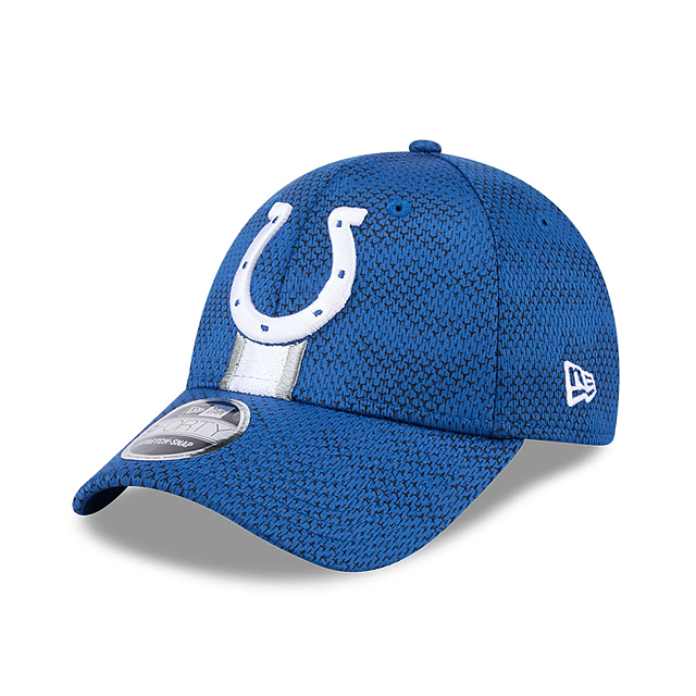 Indianapolis Colts NFL New Era Men's Blue 9Forty 2024 Sideline Stretch Snapback Hat