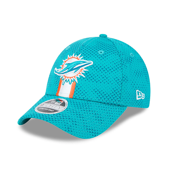 Miami Dolphins NFL New Era Men's Teal 9Forty 2024 Sideline Stretch Snapback Hat