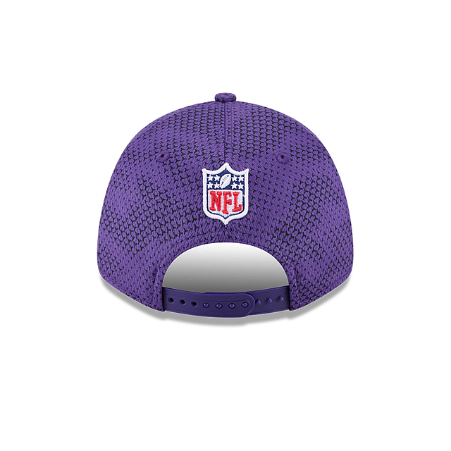 Casquette Snapback extensible 9Forty 2024 Sideline pour homme des Vikings du Minnesota NFL New Era violette