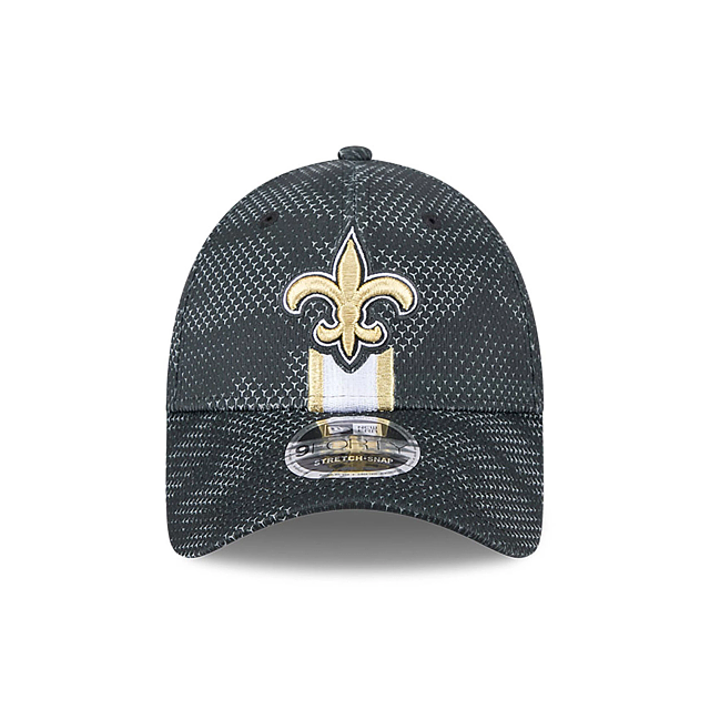 New Orleans Saints NFL New Era Men's Black 9Forty 2024 Sideline Stretch Snapback Hat