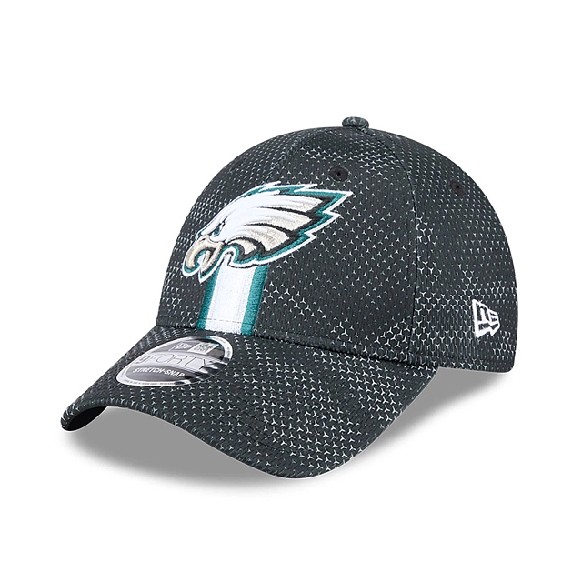 Philadelphia Eagles NFL New Era Men's Black 9Forty 2024 Sideline Stretch Snapback Hat