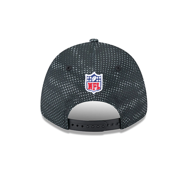 Casquette Snapback extensible noire 9Forty 2024 Sideline pour homme des Philadelphia Eagles NFL New Era