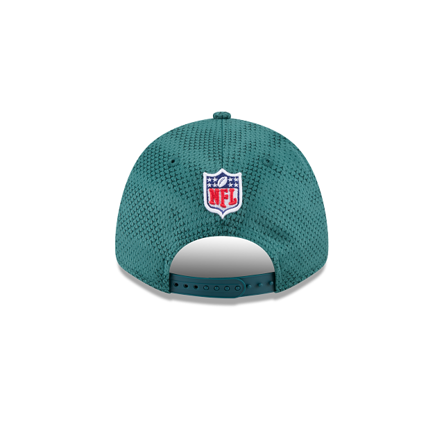 Casquette Snapback extensible 9Forty 2024 Sideline pour homme des Philadelphia Eagles NFL New Era verte