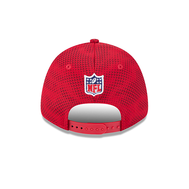 Casquette Snapback extensible 9Forty 2024 Sideline rouge pour homme des 49ers de San Francisco NFL New Era