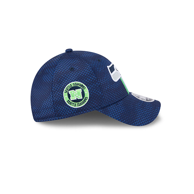 Seattle Seahawks NFL New Era Men's Blue 9Forty 2024 Sideline Stretch Snapback Hat