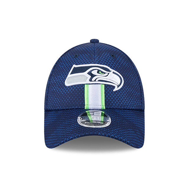 Seattle Seahawks NFL New Era Men's Blue 9Forty 2024 Sideline Stretch Snapback Hat