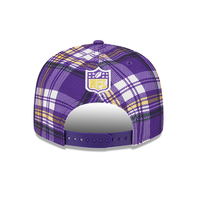 Casquette snapback 9Fifty Sideline violette pour homme des Vikings du Minnesota NFL New Era