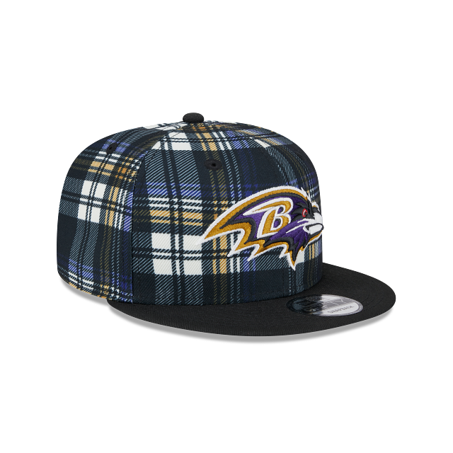 Casquette à visière plate noire 9Fifty Sideline des Baltimore Ravens NFL New Era pour homme