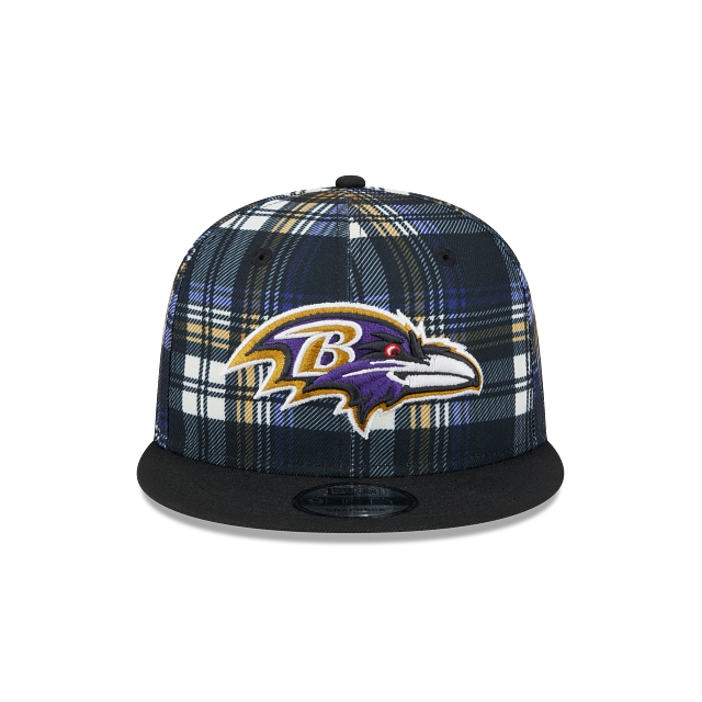 Casquette à visière plate noire 9Fifty Sideline des Baltimore Ravens NFL New Era pour homme