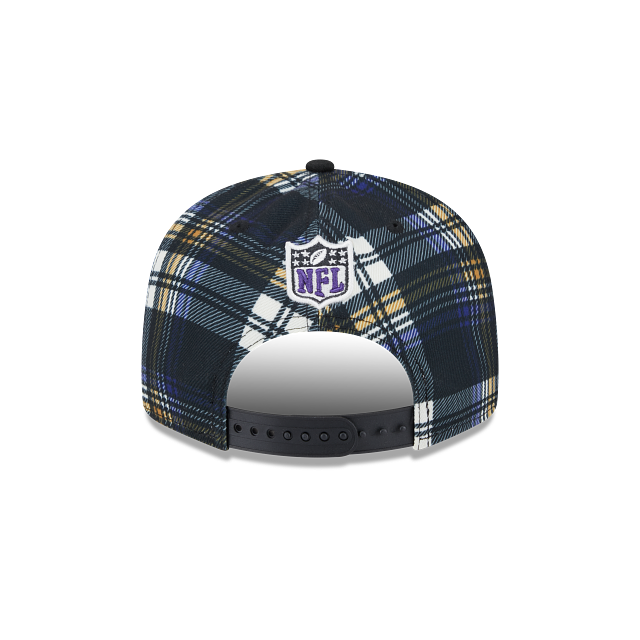 Casquette à visière plate noire 9Fifty Sideline des Baltimore Ravens NFL New Era pour homme