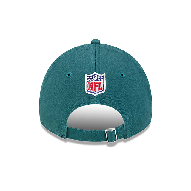 Casquette ajustable 9Twenty 2024 Sideline pour homme des Philadelphia Eagles NFL New Era verte