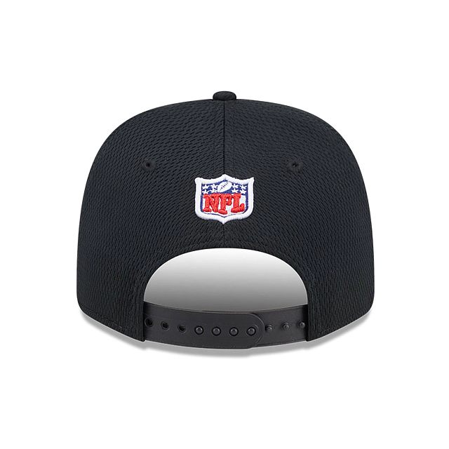 Casquette à visière extensible Sideline 9Seventy 2024 noire pour homme des Baltimore Ravens NFL New Era