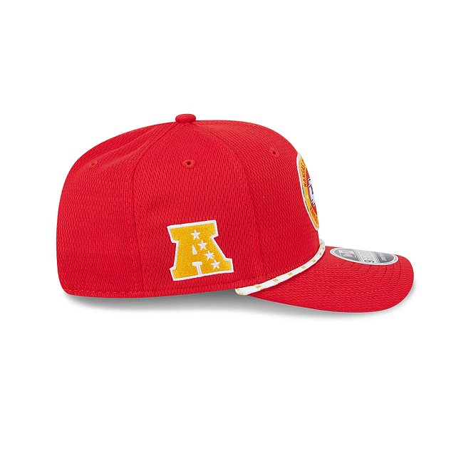 Kansas City Chiefs NFL New Era Men's Red 9Seventy 2024 Sideline Stretch Snapback