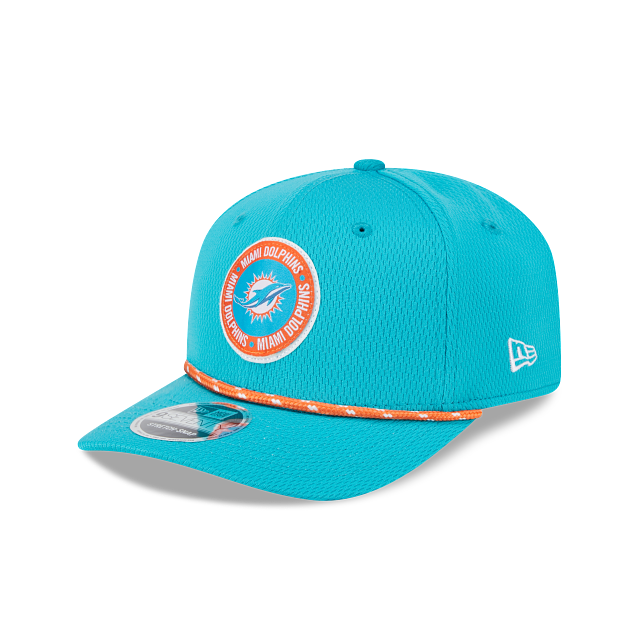 Miami Dolphins NFL New Era Men's Teal 9Seventy 2024 Sideline Stretch Snapback