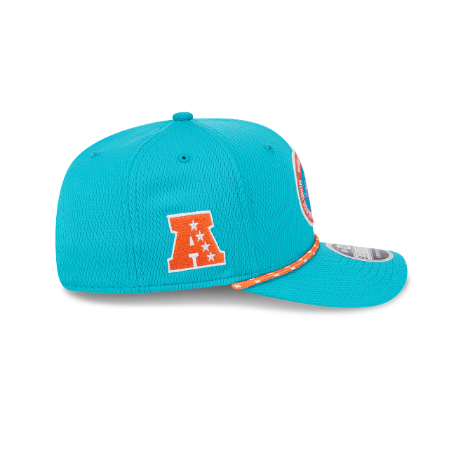 Miami Dolphins NFL New Era Men's Teal 9Seventy 2024 Sideline Stretch Snapback