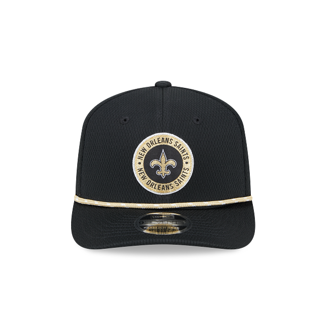 New Orleans Saints NFL New Era Men's Black 9Seventy 2024 Sideline Stretch Snapback