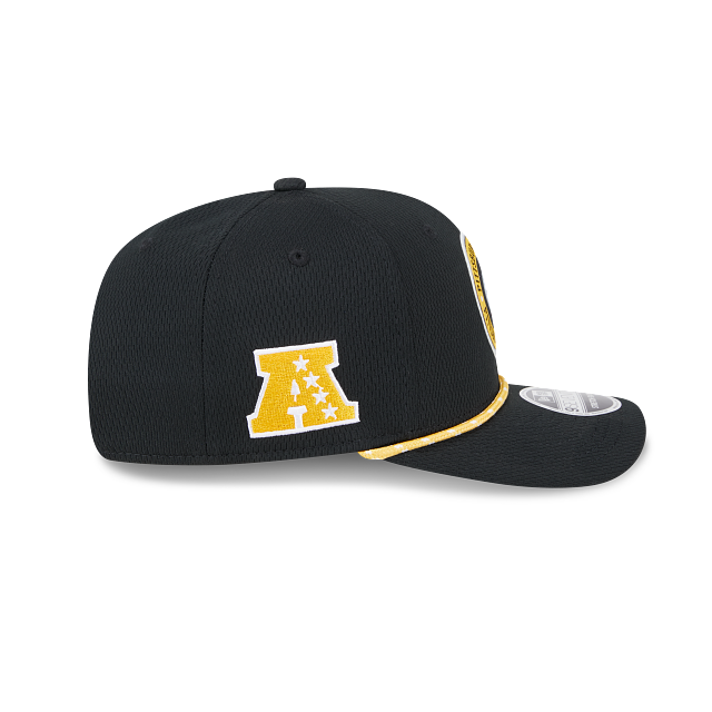 Casquette à visière extensible 9Seventy 2024 Sideline des Pittsburgh Steelers NFL New Era pour homme noire