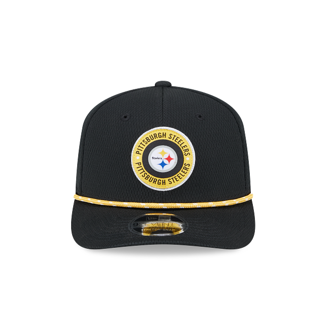 Casquette à visière extensible 9Seventy 2024 Sideline des Pittsburgh Steelers NFL New Era pour homme noire