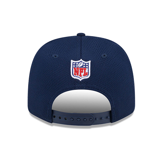 Casquette Snapback extensible Sideline 9Seventy 2024 bleu marine pour homme des Seattle Seahawks NFL New Era