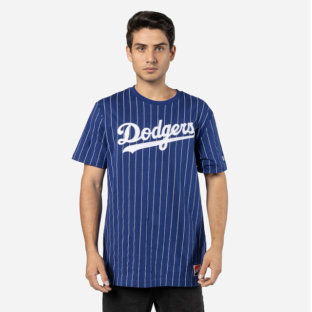 T-shirt à rayures pour homme Los Angeles Dodgers MLB New Era Royal