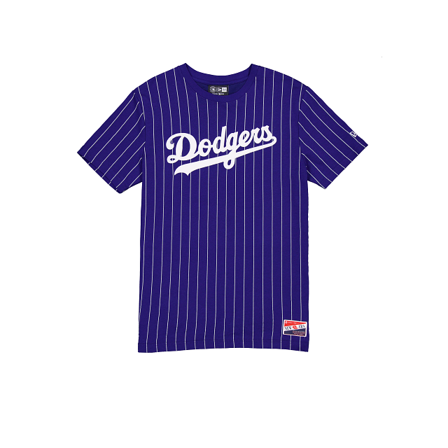 T-shirt à rayures pour homme Los Angeles Dodgers MLB New Era Royal