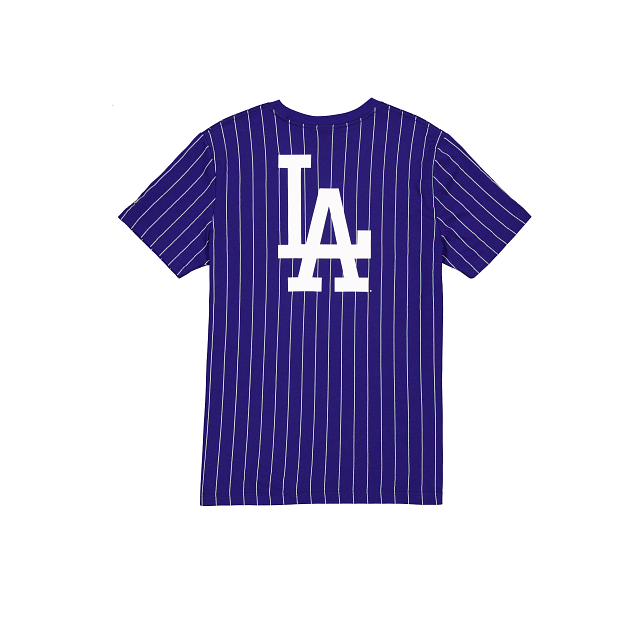 T-shirt à rayures pour homme Los Angeles Dodgers MLB New Era Royal