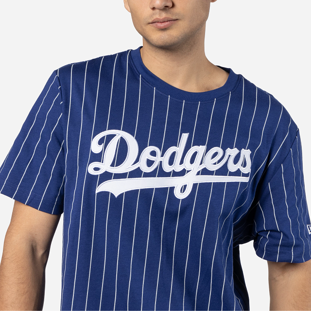 T-shirt à rayures pour homme Los Angeles Dodgers MLB New Era Royal