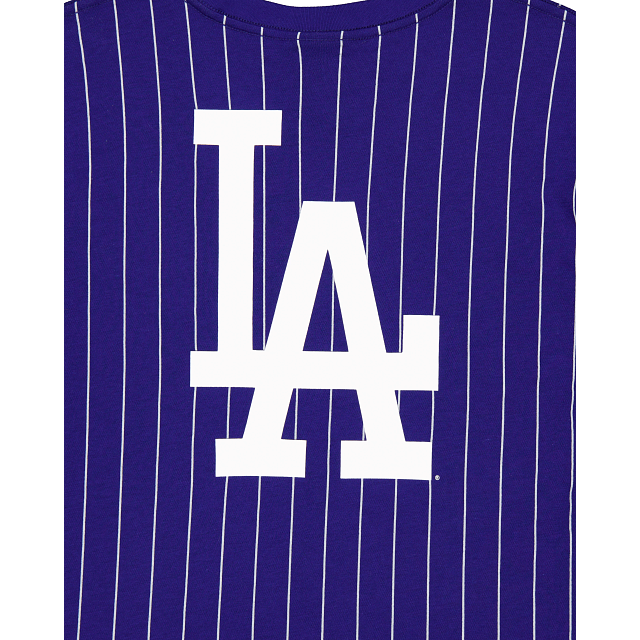 T-shirt à rayures pour homme Los Angeles Dodgers MLB New Era Royal