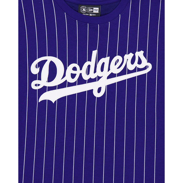 T-shirt à rayures pour homme Los Angeles Dodgers MLB New Era Royal