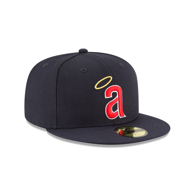 Casquette ajustée en laine bleu marine 59Fifty Cooperstown 1971 pour homme des California Angels MLB New Era