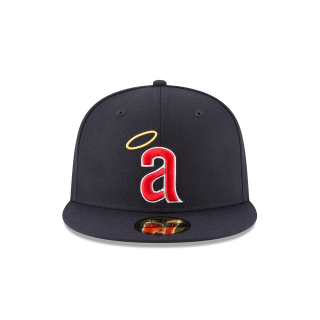 Casquette ajustée en laine bleu marine 59Fifty Cooperstown 1971 pour homme des California Angels MLB New Era