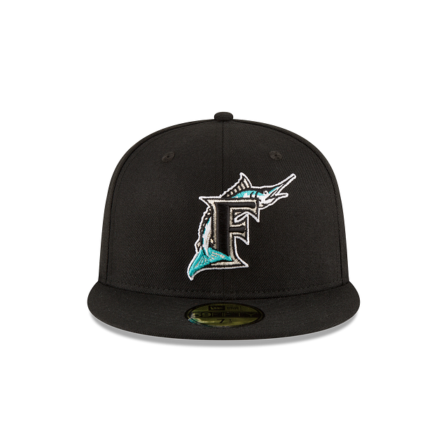 Casquette ajustée en laine noire 59Fifty 1997 World Series des Florida Marlins MLB New Era pour homme