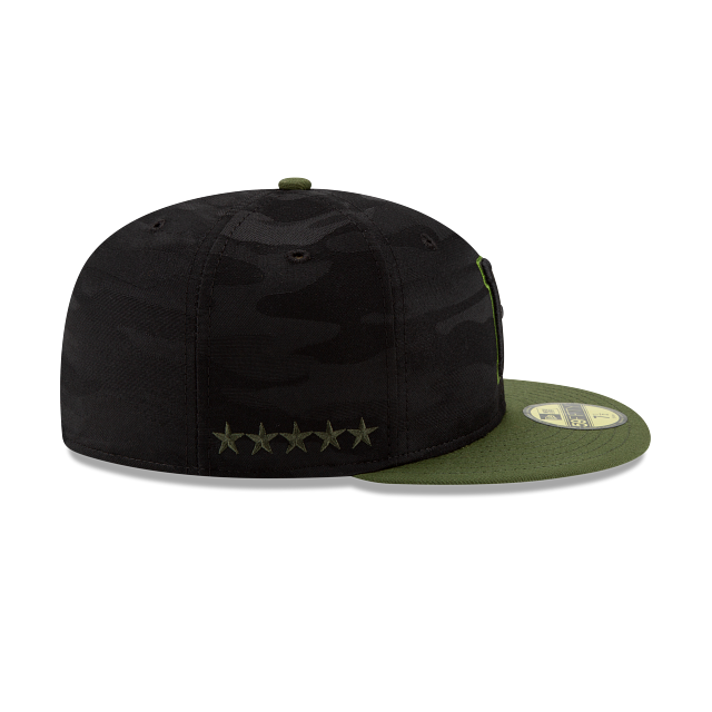 Casquette ajustée alternative MLB New Era pour homme, collection authentique 59Fifty, camouflage noir, des Pirates de Pittsburgh