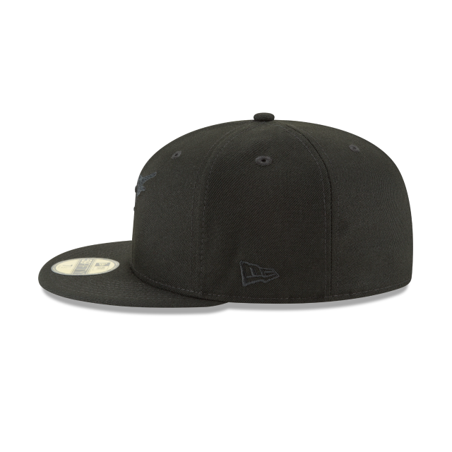 Casquette ajustée basique 59Fifty MLB New Era pour homme, noir sur noir, des Florida Marlins