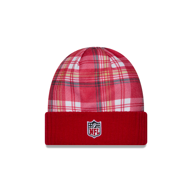 San Francisco 49ers NFL New Era Men's Red 2024 Official Sideline Statement Cuff Knit Hat